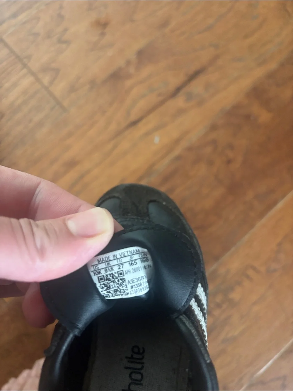 adidas Kids Black with White Stripes Classic Sneakers